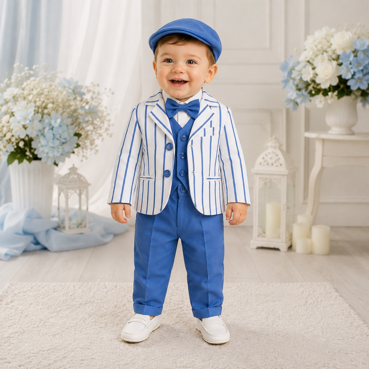 Klaiadi Abito bimbo bianco e blu