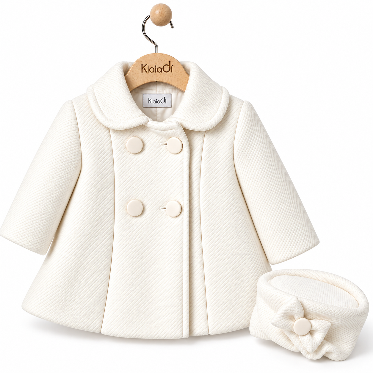 Cappotto elegante per bimba con cappello