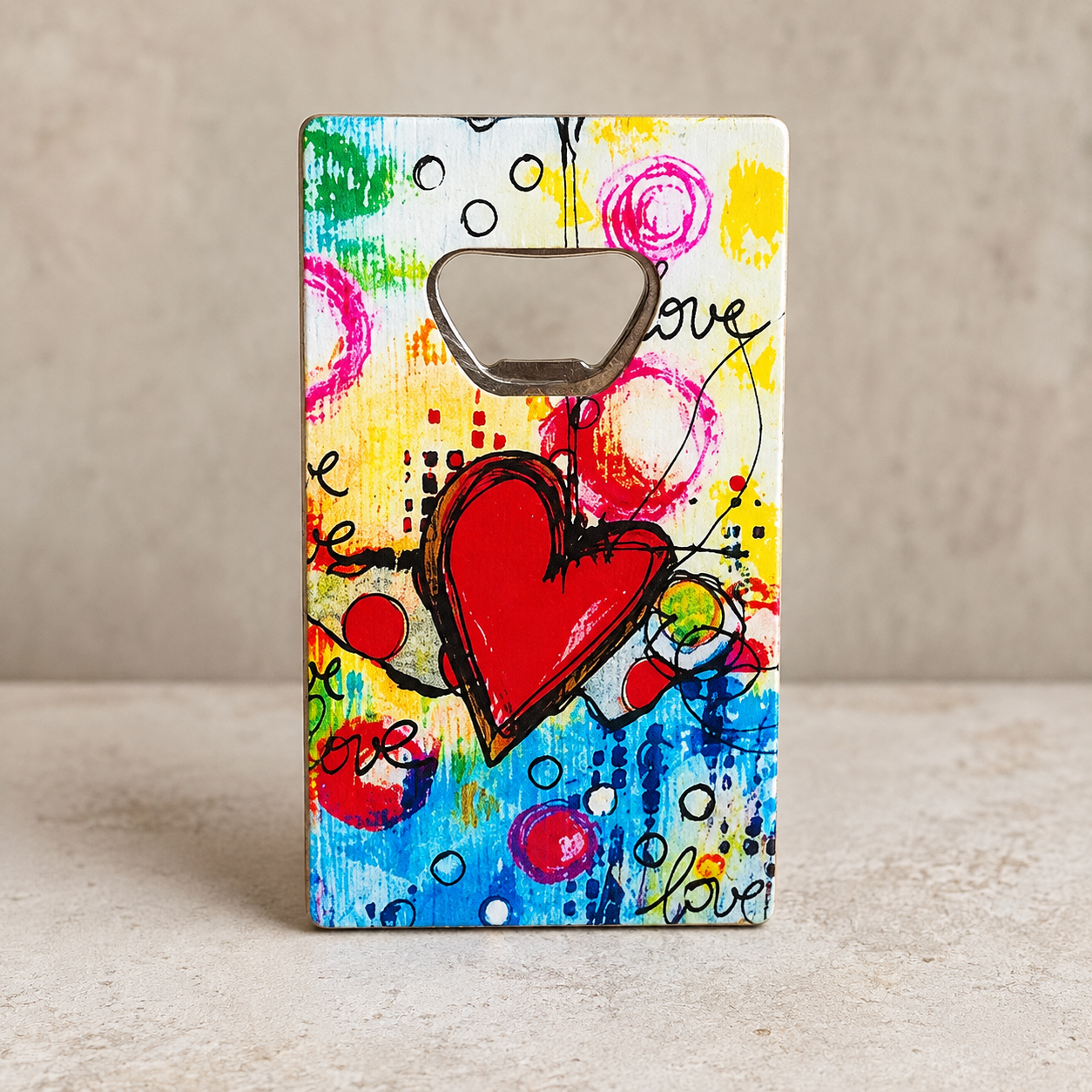 Bomboniera apribottiglie cuori con magnete