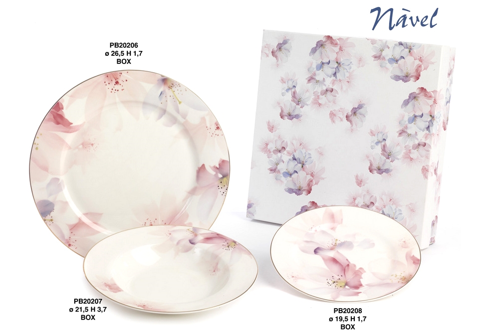 Set piatti fiori navel Set piatti fiori navel