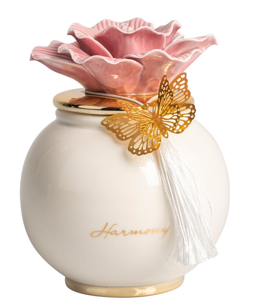 Bomboniera scatola con rosa e candela grande harmony