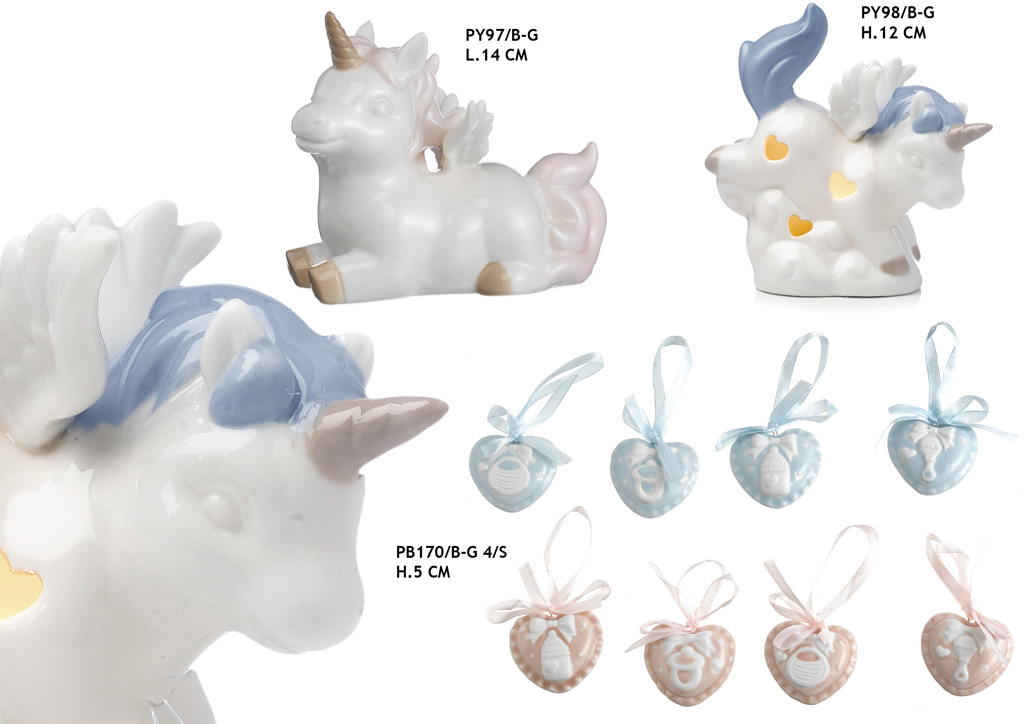 Bomboniera unicorno con led