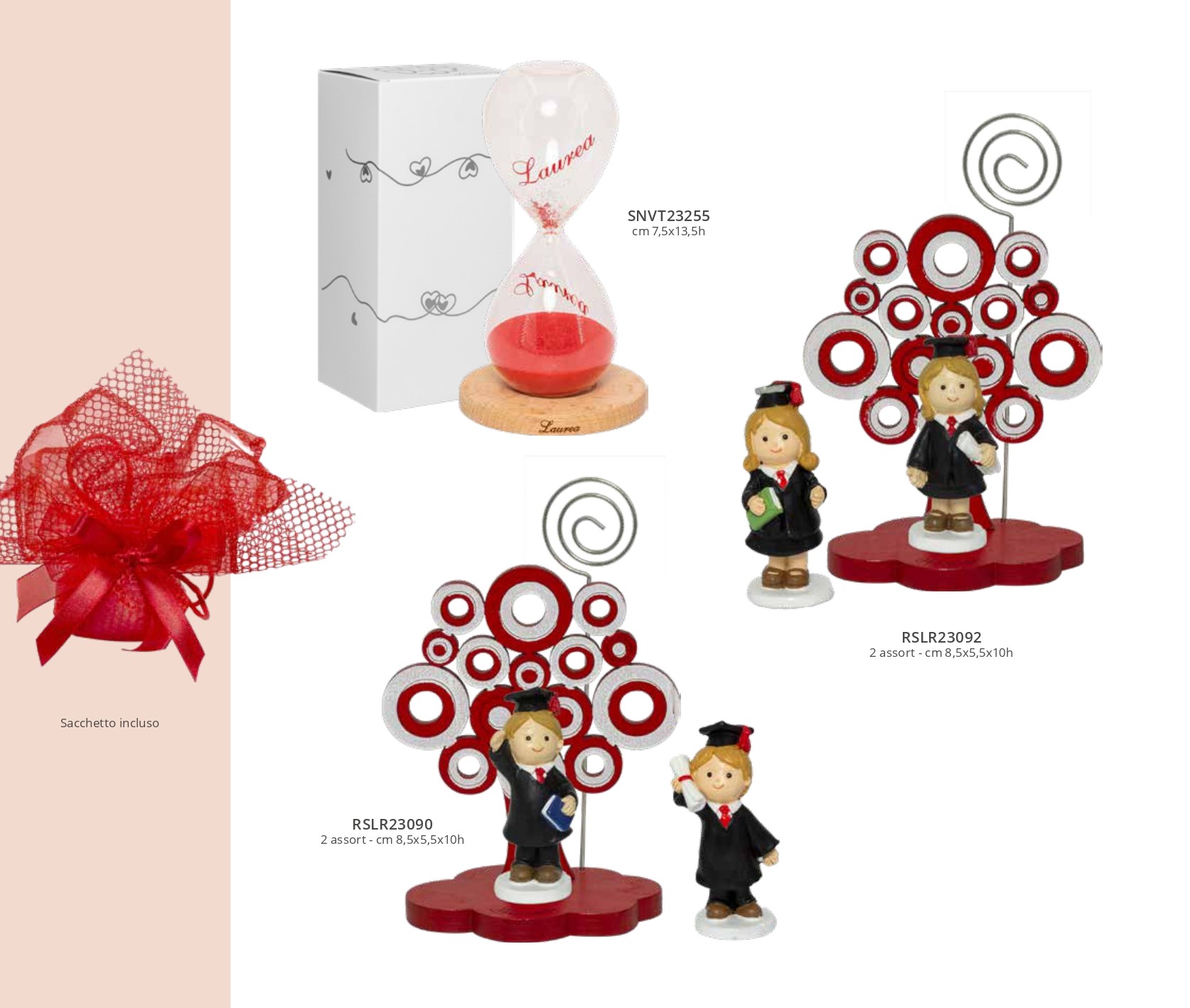 Bomboniera bimbo bimba clip laurea con albero