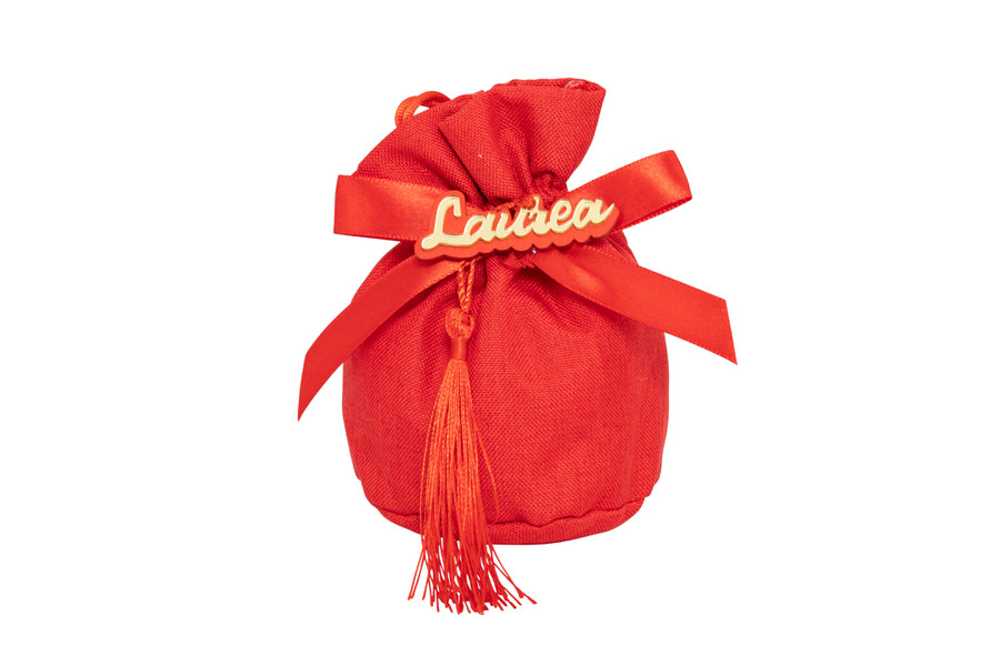 Sacchetto segnaposto bomboniera laurea