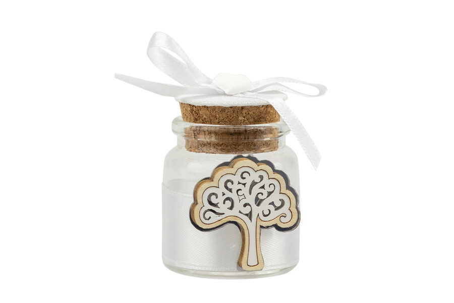 Bomboniera barrotolo portaconfetti segnaposto con albero