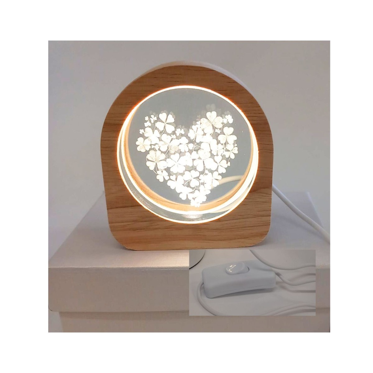 Bomboniera lampada cerchio con cuore