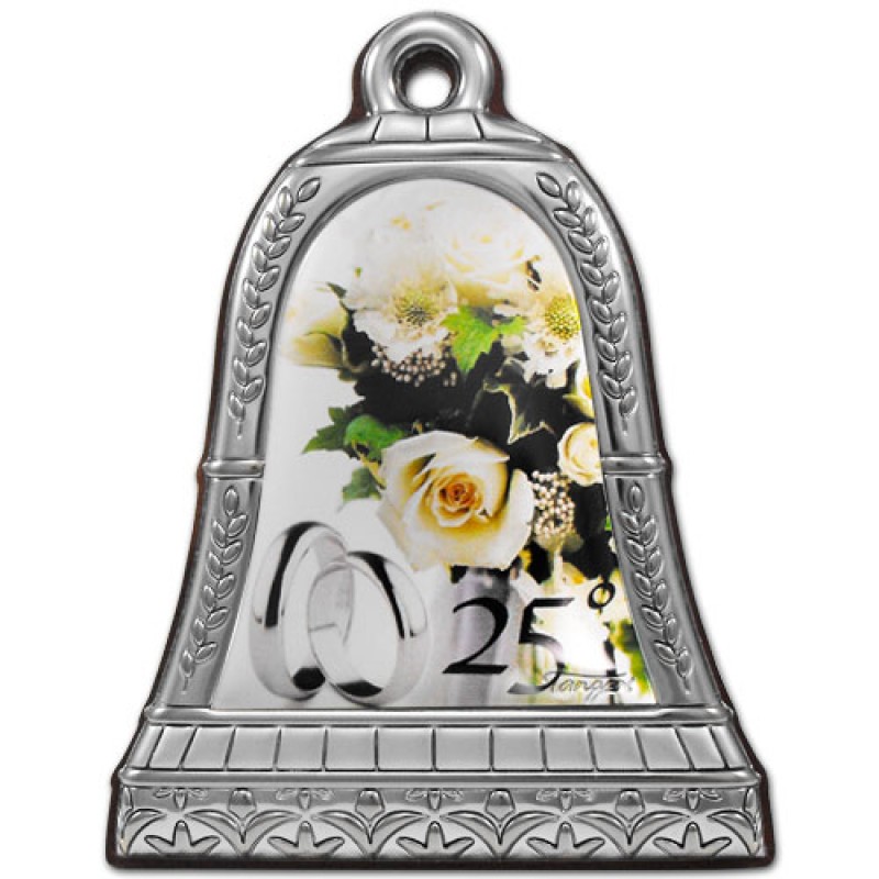 Bomboniera campana argento anniversario