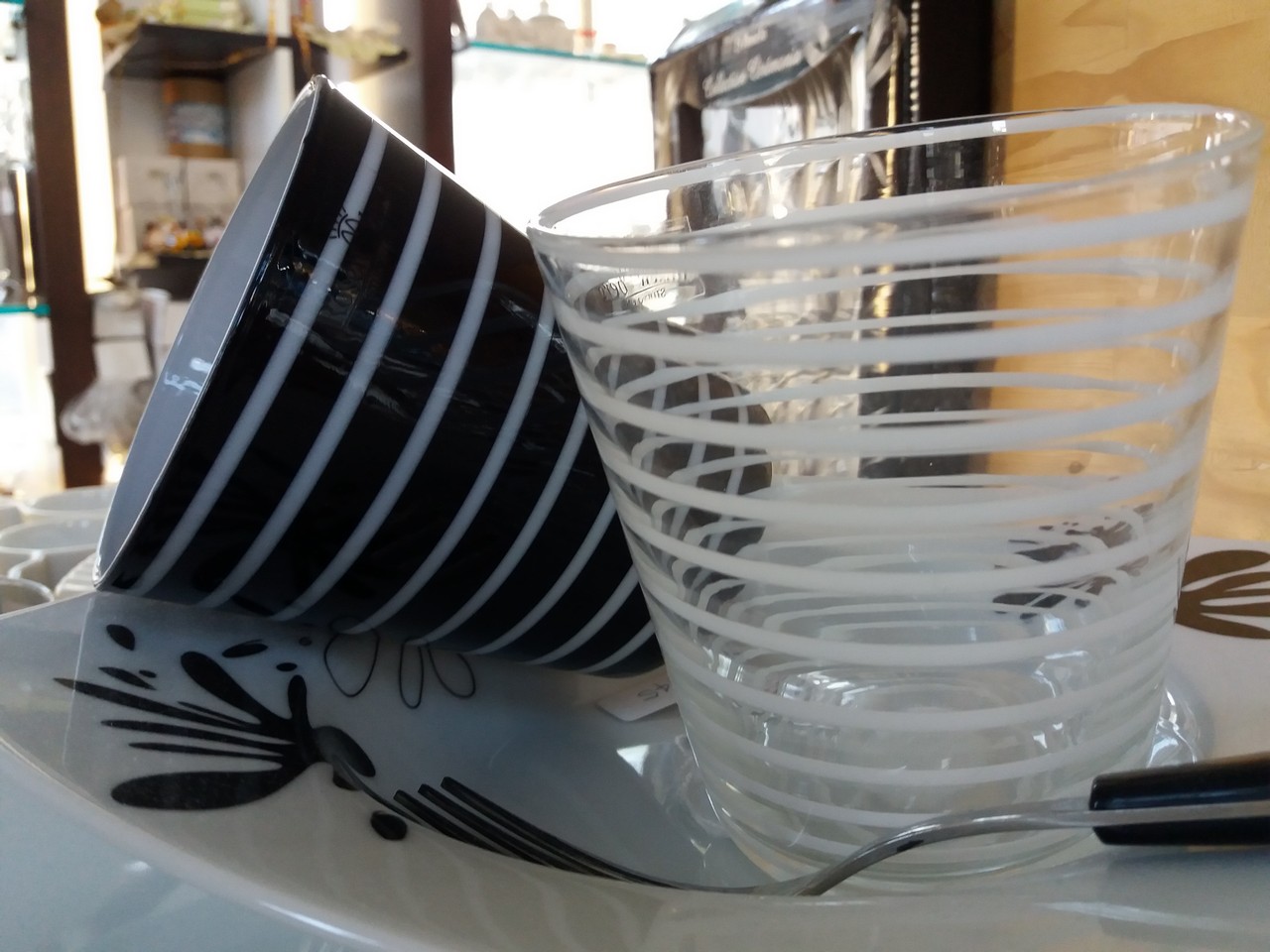 Bicchieri in vetro spirale