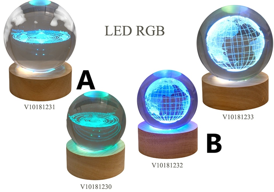 Bomboniera globo con led rgb