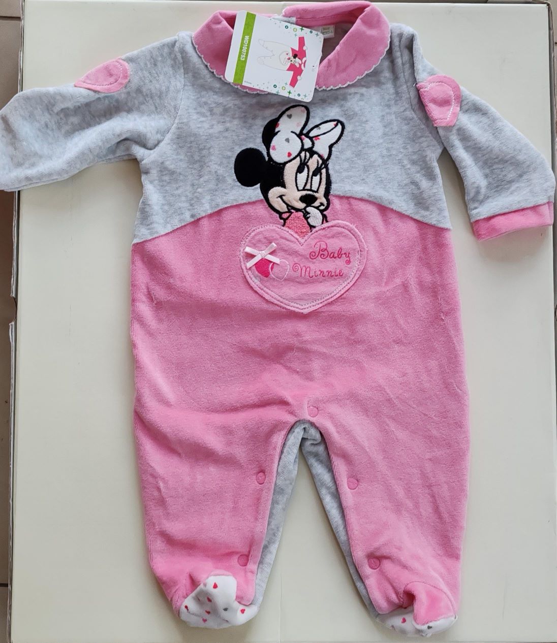 Tutina bimba minnie rosa grigia